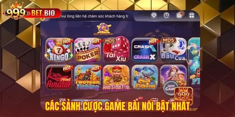 Mỗi sảnh cược mang một phong cách và trải nghiệm riêng biệt