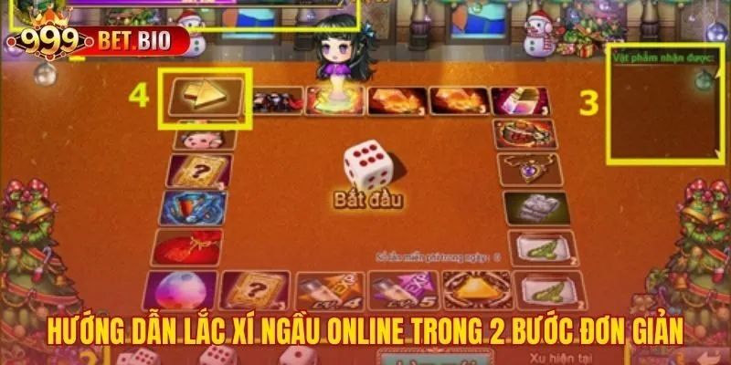 Thao tác lắc xí ngầu online đơn giản chỉ trong 2 bước
