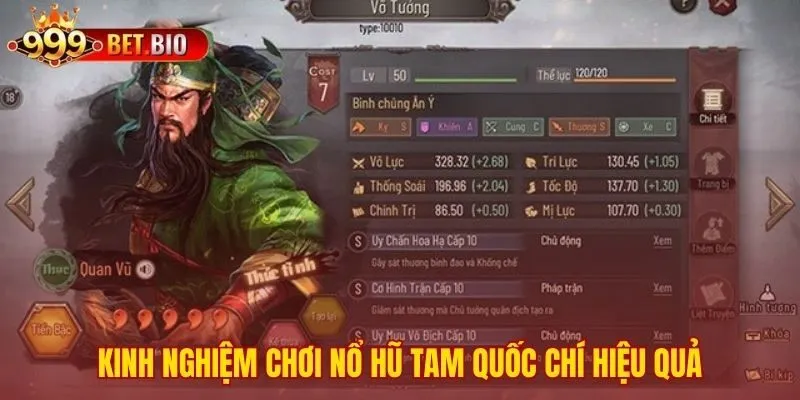 Chiến lược chơi nổ hũ Tam Quốc Chí quản lý vốn hiệu quả