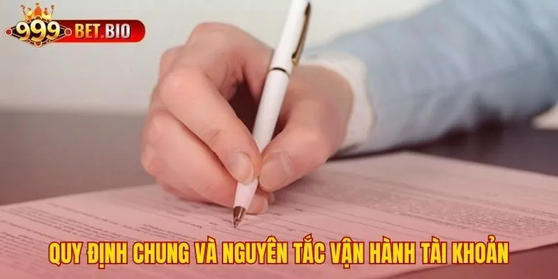Điều khoảng chung về tài khoản cược